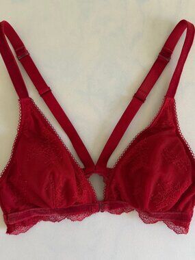 Victoria's Secret Red Lace Padded Bralette